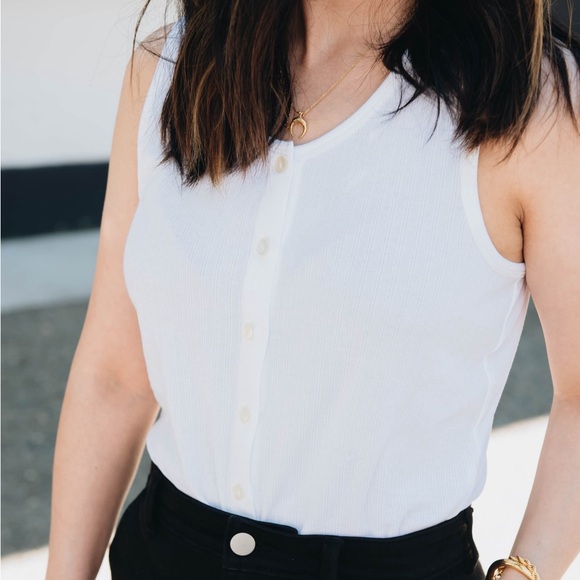 EVERLANE Selfie Tank | White | Small - Picture 1 of 10